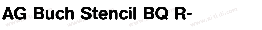 AG Buch Stencil BQ R字体转换